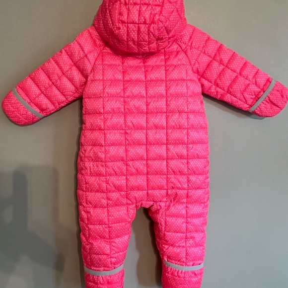 Snozu Pink and Gray Quilted Footie Jacket - Picture 2 of 3